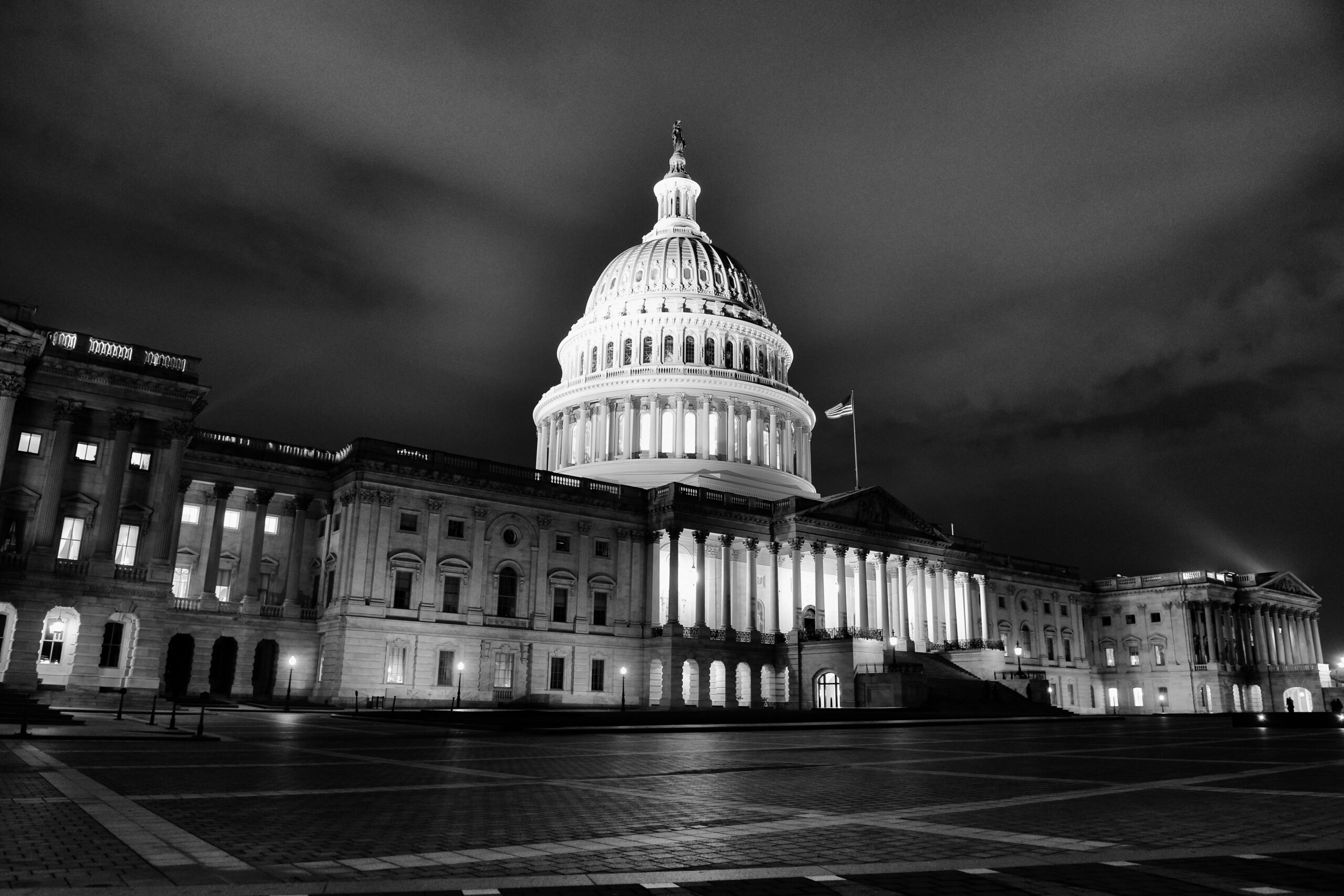 United States Capitol Building at night,  Washington, DC