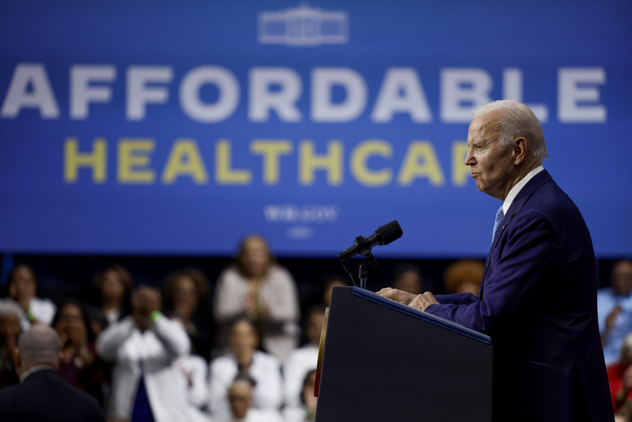 President Biden Visits Virginia Beach To Deliver Remarks On Affordable Health Care